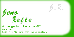 jeno refle business card